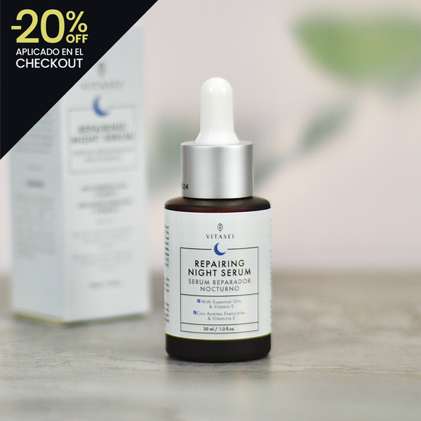 Serum reparador de noche con aceites esenciales