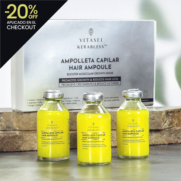 Kit x 3 ampolletas capilares con cúrcuma, café y ortiga