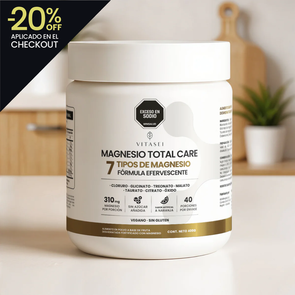 Magnesio Total Care – 7 tipos de magnesio fórmula efervescente