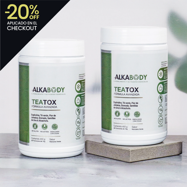 Kit x 2 Teatox, espirulina, alcachofa, té verde, flor de jamaica