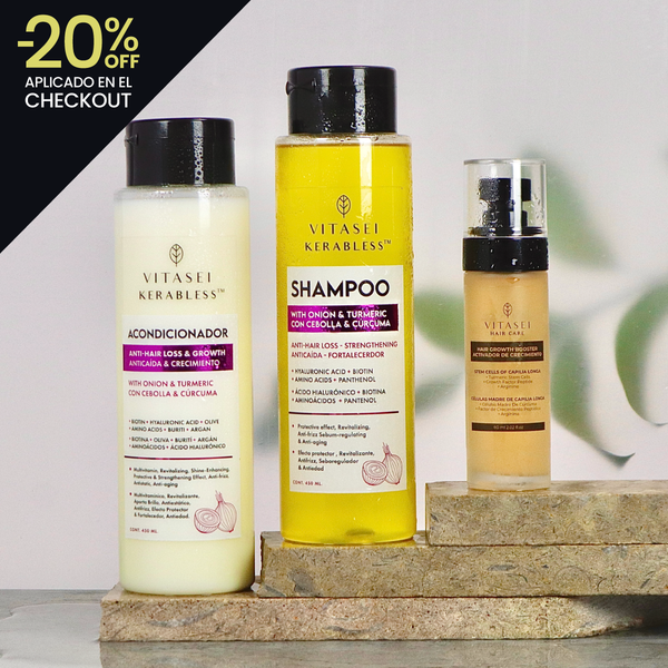 Kit crecimiento, anticaída - activador + shampoo + acondicionador