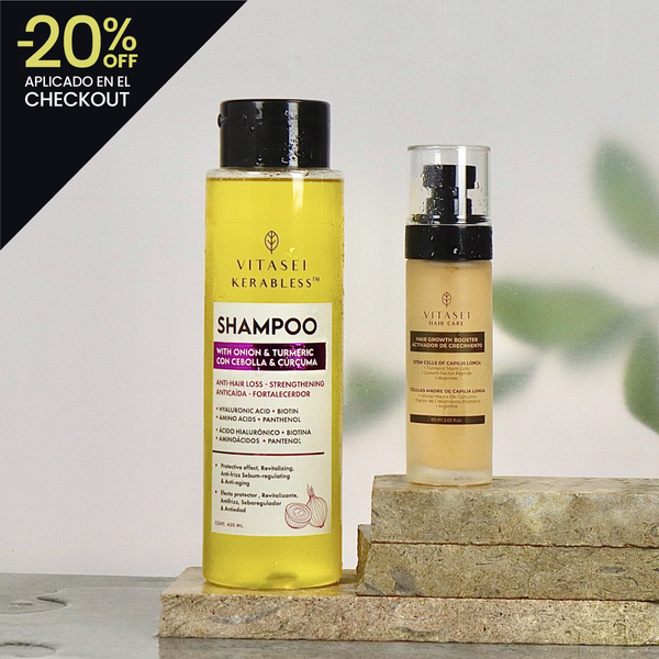 Kit anticaída - activador capilar + shampoo con cebolla y cúrcuma