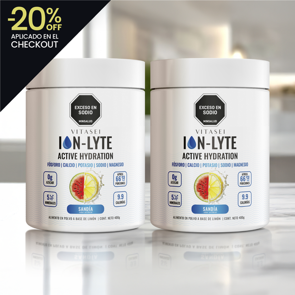 Kit x2 Ion-Lyte hidratante con electrolitos sabor sandía-limón