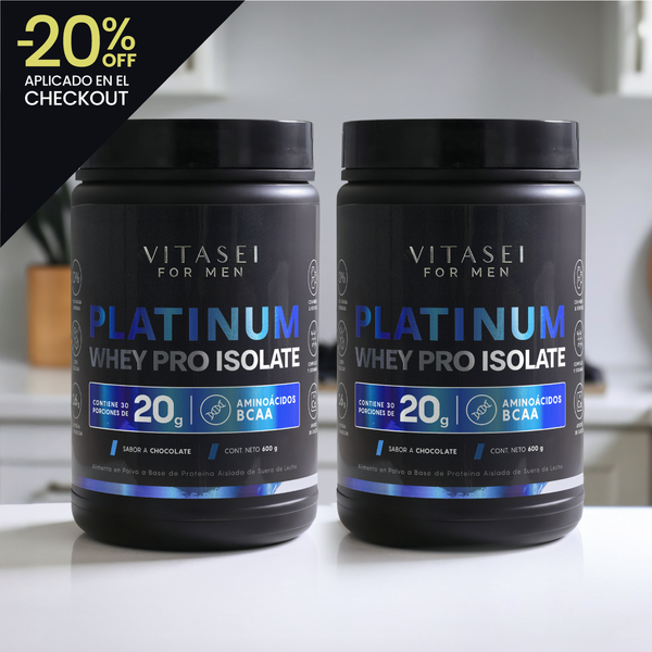 Platinum Whey Pro Isolate x2 | Proteína Pura con BCAAs y Complejo B