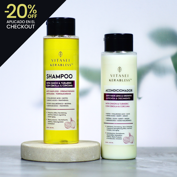 Kit capilar de crecimiento - shampoo + acondicionador con cebolla