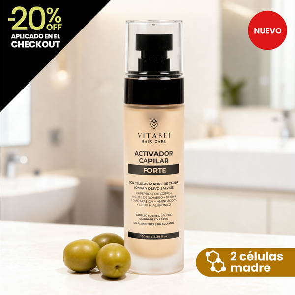 Activador Capilar Forte 100 ml | Células Madre de cúrcuma y oliva | Menos caída Más Volumen