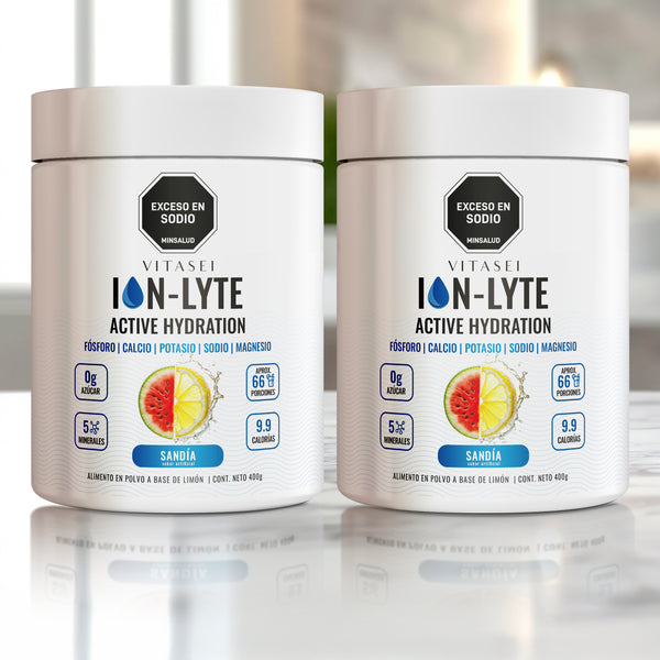 Kit x2 Ion-Lyte hidratante con electrolitos sabor sandía-limón