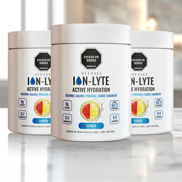 Kit x3 Ion-Lyte hidratante con electrolitos sabor sandía-limón