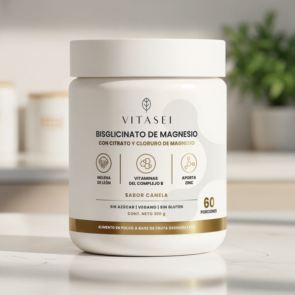 Bisglicinato de Magnesio – Fórmula con Zinc, Melena de León y Complejo B