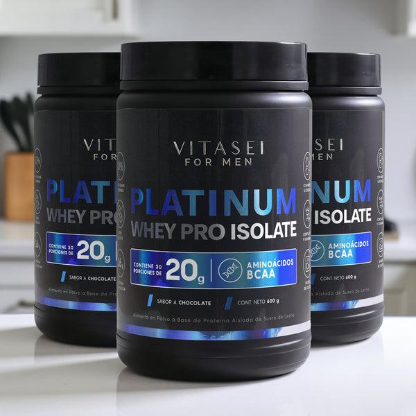 Platinum Whey Pro Isolate x3 | Proteína Pura con BCAAs y Complejo B